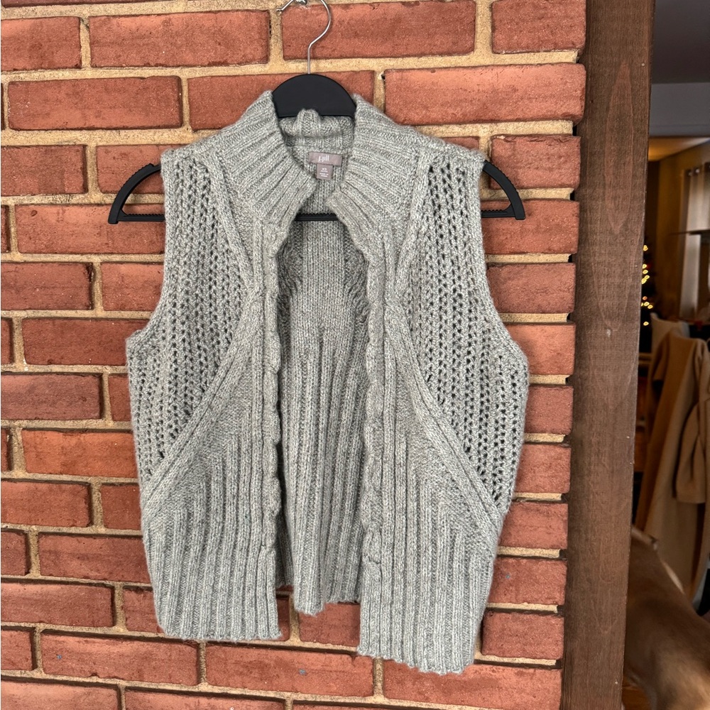 J.Jill Petite Chunky Sweater Vest/Cardigan Size XS